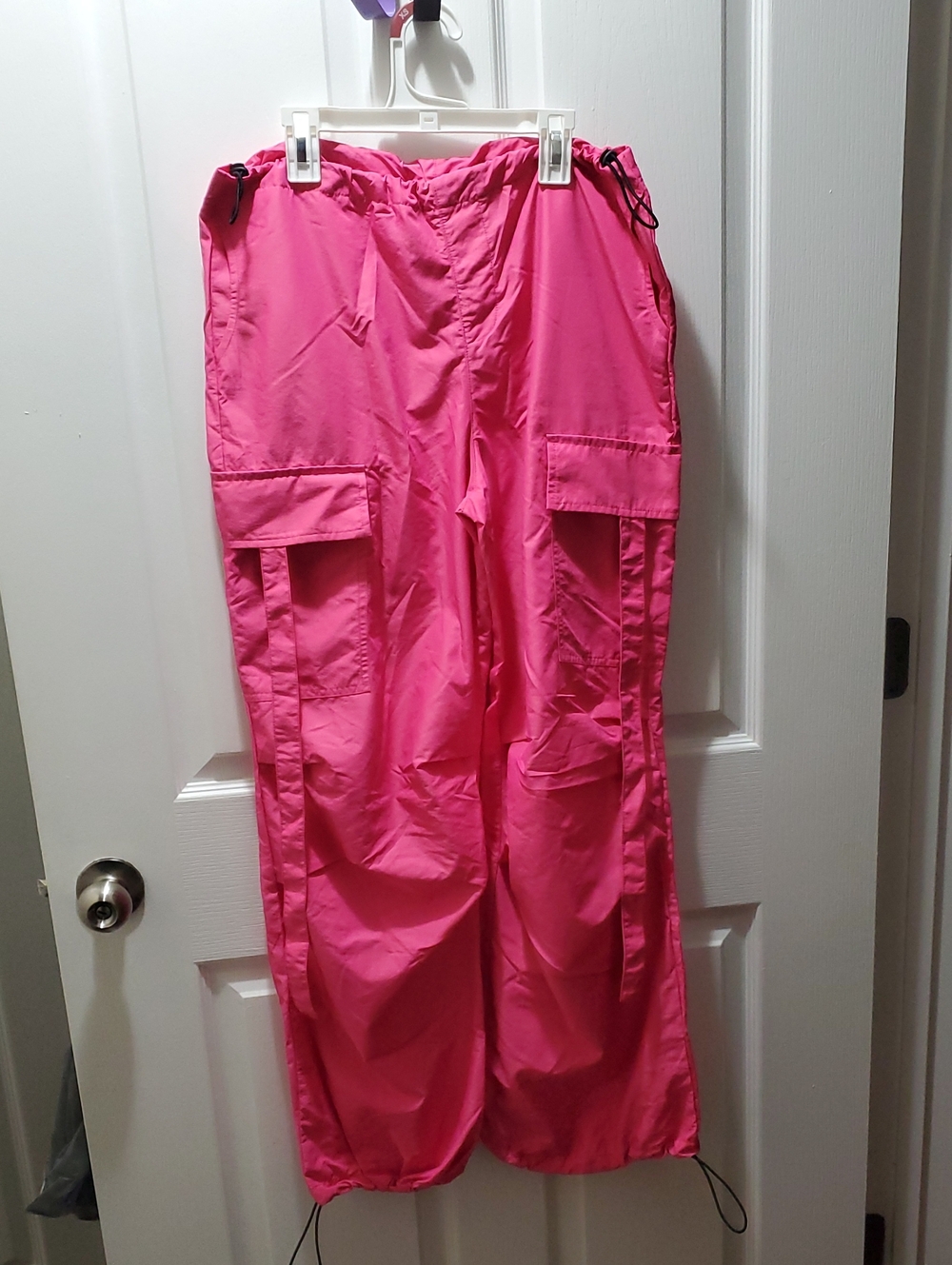 Cargo Track Pants - Hot Pink